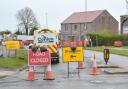 Greenbridge Road has been partly closed off by roadworks