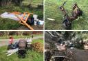 Some examples of two year's worth of fly-tipping in Swindon that local man Gavin Cox has cleaned up