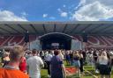 Crowds at the County Ground music festival