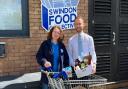 Thomas Hough from Barratt David Wilson Homes South West with Sharon Dowler from the Swindon Food Collective