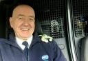 RSPCA inspector Paul Seddon, with the toy.  A specially-trained exotic animal hunter was called out to catch a deadly salamander - which turned out to be a child's cuddly TOY.