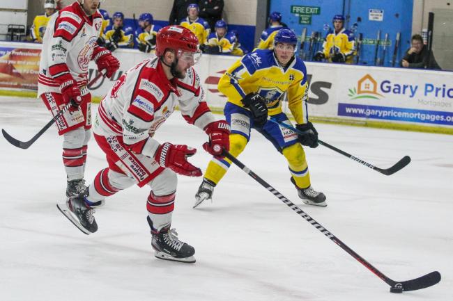 Tyler Plews in action for Swindon Wildcats against Leeds Knights Photo: Kat Medcroft