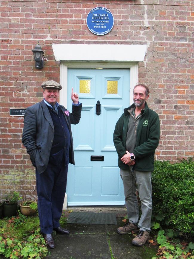 Antiques Road Trip presenter James Braxton and Richard Jefferies Museum director Mike Pringle
