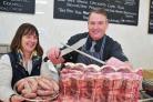 Graham and Jane Burroughs at TH Burroughs butchers in Swindon. Picture: DAVE COX