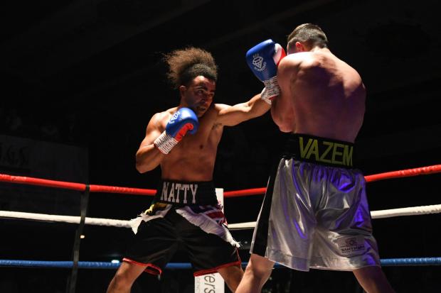 Swindon fighter Jensen Irving secured a comeback win against Evgenii Vazem at the latest Fight Town event Photo: Giuseppe Bruni