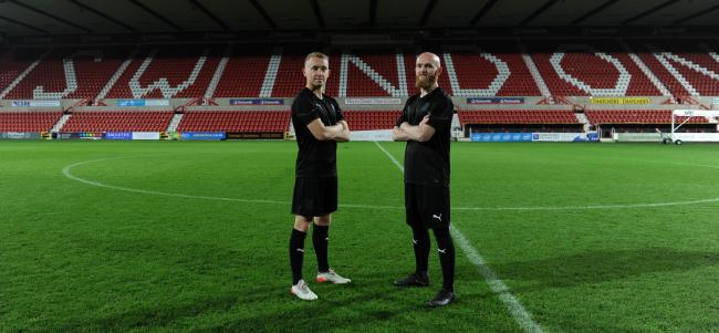 Swindon Town unveiled the club’s new all-black third kit on Friday night					     Photo: Rob Noyes