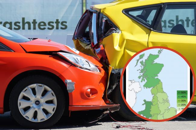 (Background) Car crash (Canva) (Circle) Interactive road safety map. (Collision Map -Buchanan Computing)