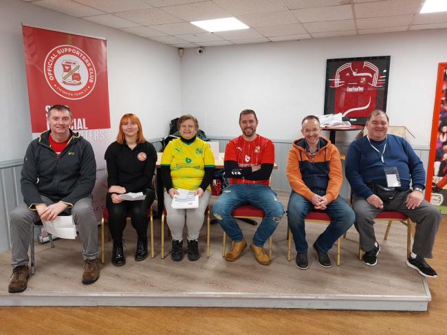 Swindon Town Official Supporters Club board at the group’s most recent AGM - (Left to right) Pete Norris, Hannah Clinch, Chris Kyle, Anthony Reeves, Tim Keen, and Stephen Richmond