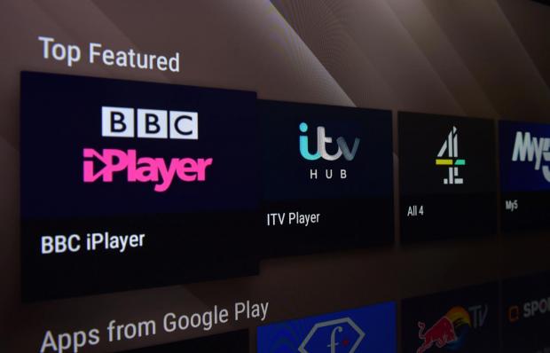 Swindon Advertiser: BBC iPlayer, ITV Hub, All 4, My 5 streaming apps on Smart TV. Credit: PA