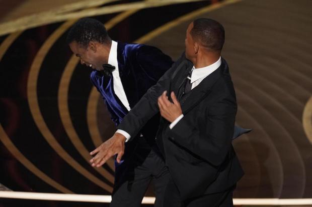 Swindon Advertiser: Will Smith slaps Chris Rock at the 94th Academy Awards (PA)