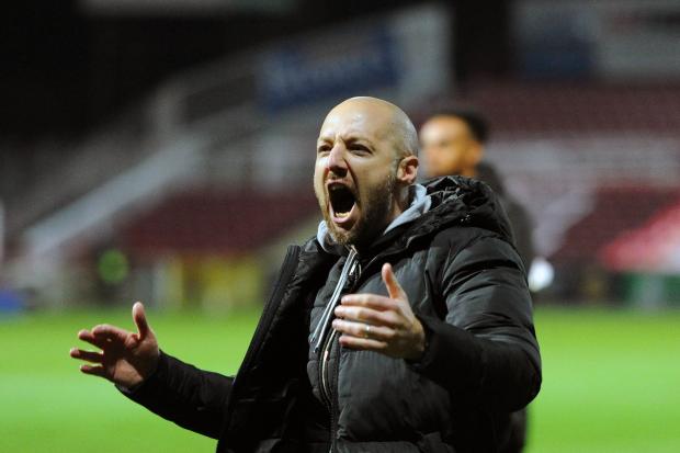 Swindon Town head coach Ben Garner wants his players and staff to enjoy the play-off semi-final second leg against Port Vale               Photo: Rob Noyes