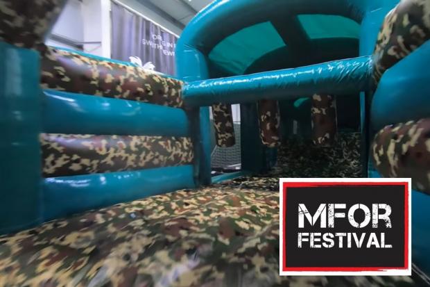 The inflatable assault course that will be heading to MFor festival this summer