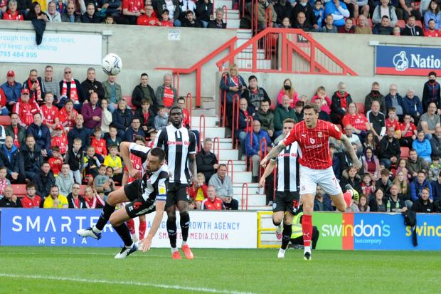 Action from last season’s 2-2 draw between Swindon Town and Rochdale - Ben Gladwin scores a stunning volley Photo: Rob Noyes