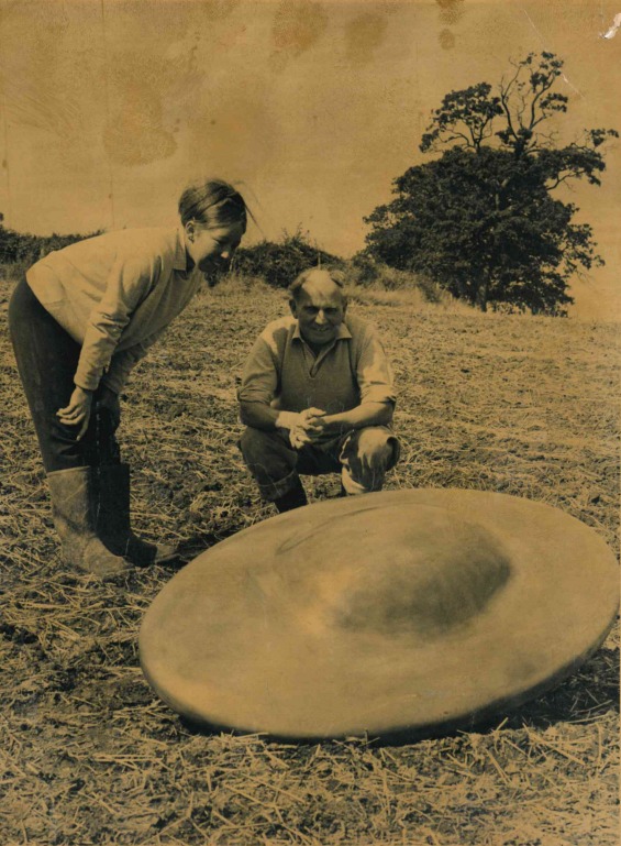 Farmer Richard Jennings and daughter Mary found a strange object on Elm Tree Farm in Chippenham on September 4, 1967