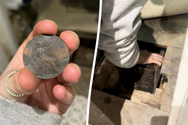 A Swindon homeowner has found a 130-year-old time capsule in her home