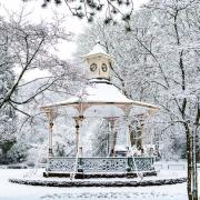 The bandstand in Old Town Gardens looks even more elegant with a snowy background, by Vadym Gurevych