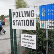 A polling station in Swindon