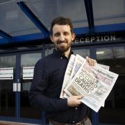 Swindon Advertiser editor Daniel Chipperfield outside the Swindon office