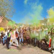 Hindus celebrate Holi festival after temple finds new home