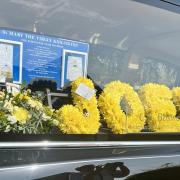 Oxford United fans paid farewell to Joey Beauchamp at his funeral. Picture: Shosha Adie