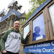 Steve Sparkes outside Bath Road Methodist Church. Pictures: DAVE COX