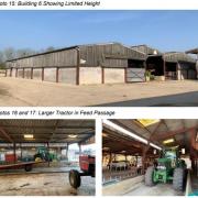 These pictures are  included in the Garlick's application to show how they need new buildings to use for repairing tractors