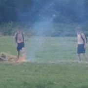 Two teenagers set fire to grass near Canford School
