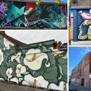Some of the artwork from the first-ever Swindon Paint Fest