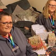 Handmade friendship: Tanya Medcroft (left) and Leanne Wheeler (right) set up Crafting Treasures in 2020.