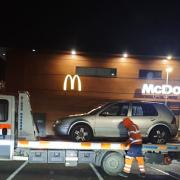 The arrest was made at the McDonald's restaurant on Great Western Way in Bridgemead, Swindon.