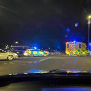 Two police cars and one ambulance were in attendance at the crash in Swindon.