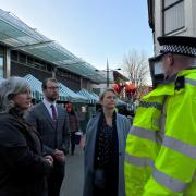 Yvette Cooper spoke to police officers during her recent visit to Swindon.