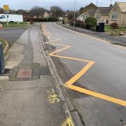 New road markings have been added to Pen Close in Haydon Wick.