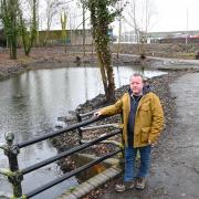 Alistair Flockhart pushed for the area around a Swindon town centre pond to be cleaned up.