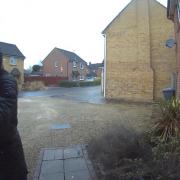 Camera footage shows a person approaching the property on Ramsbury Walk.