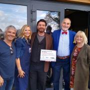 Nick Knowles opening the new community shop.