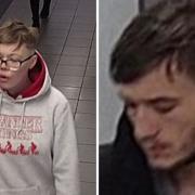 CCTV images of two people police are looking for