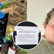 Elizabeth Shurety was distraught after a council removal notice was plastered across her baby son's headstone.