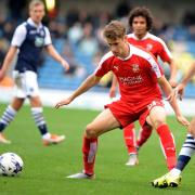 Former Swindon Town forward Will Randall against Millwall in Mark Cooper's final game in 2015