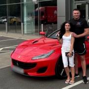Matt Fiddes bought the Ferrari for his wife Moniqe as a wedding anniversary present.