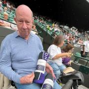 Bob was made to use the service elevator to reach his seats for Wimbledon.
