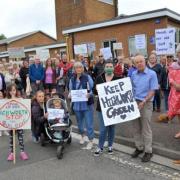 Highworth residents protested against plans to build on the golf course