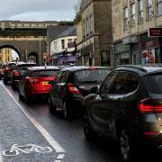Wiltshire town gridlocked with traffic queuing in all directions