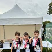 Champions! The under 13 boys team of (L to R): Jesse Bryant, Finley Byrne and James Mayneord