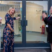 New College's animal management centre opened on Tuesday by lecturer Kim Monahan, BBC Points West presenter Alex Lovell and New College interim principal Leah Palmer