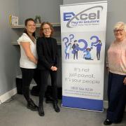 Excel Payroll Solutions managing director Sarah Winterflood (centre) with mum Lorraine (right) and colleague Emma Cudmore (left)