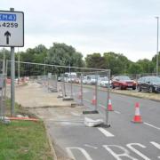 Road works at Coate roundabout earlier this year
