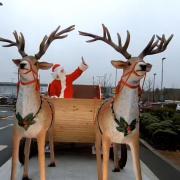 Santa Claus visited Swindon's McDonald's drive-thru.