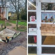 Damage caused at Lydiard Park during a vandalism spree