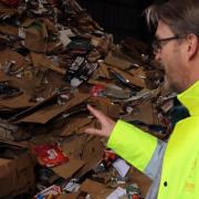 Modular recycling lorries and an excess of cardboard have caused the town's current waste collection problem, says councillor